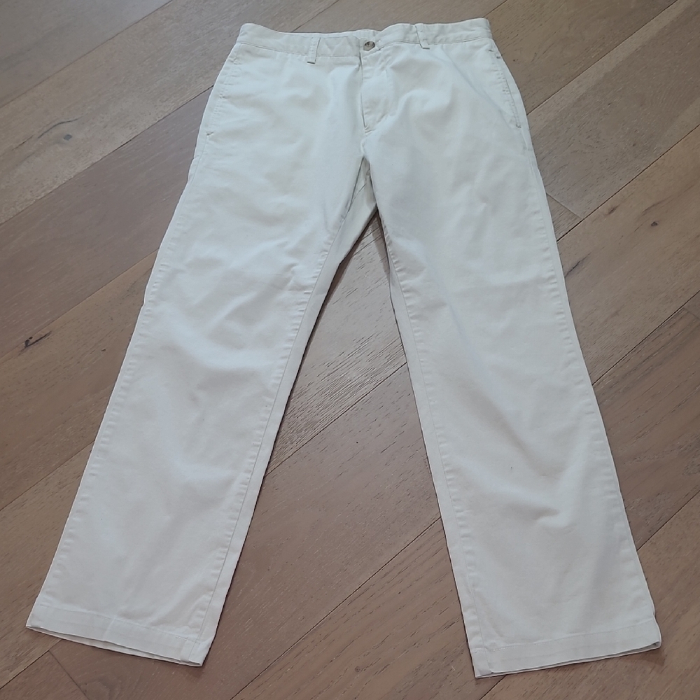 Vineyard Vines Chinos Men's sz 32*/36* Off White Flat Front Chino Pants